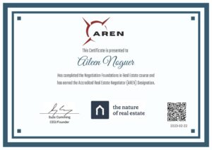 Aileen Noguer aren certification